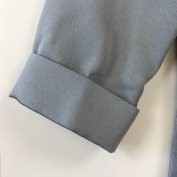 River Island Long Open Front Gray Silver Duster - Picture 5 of 14